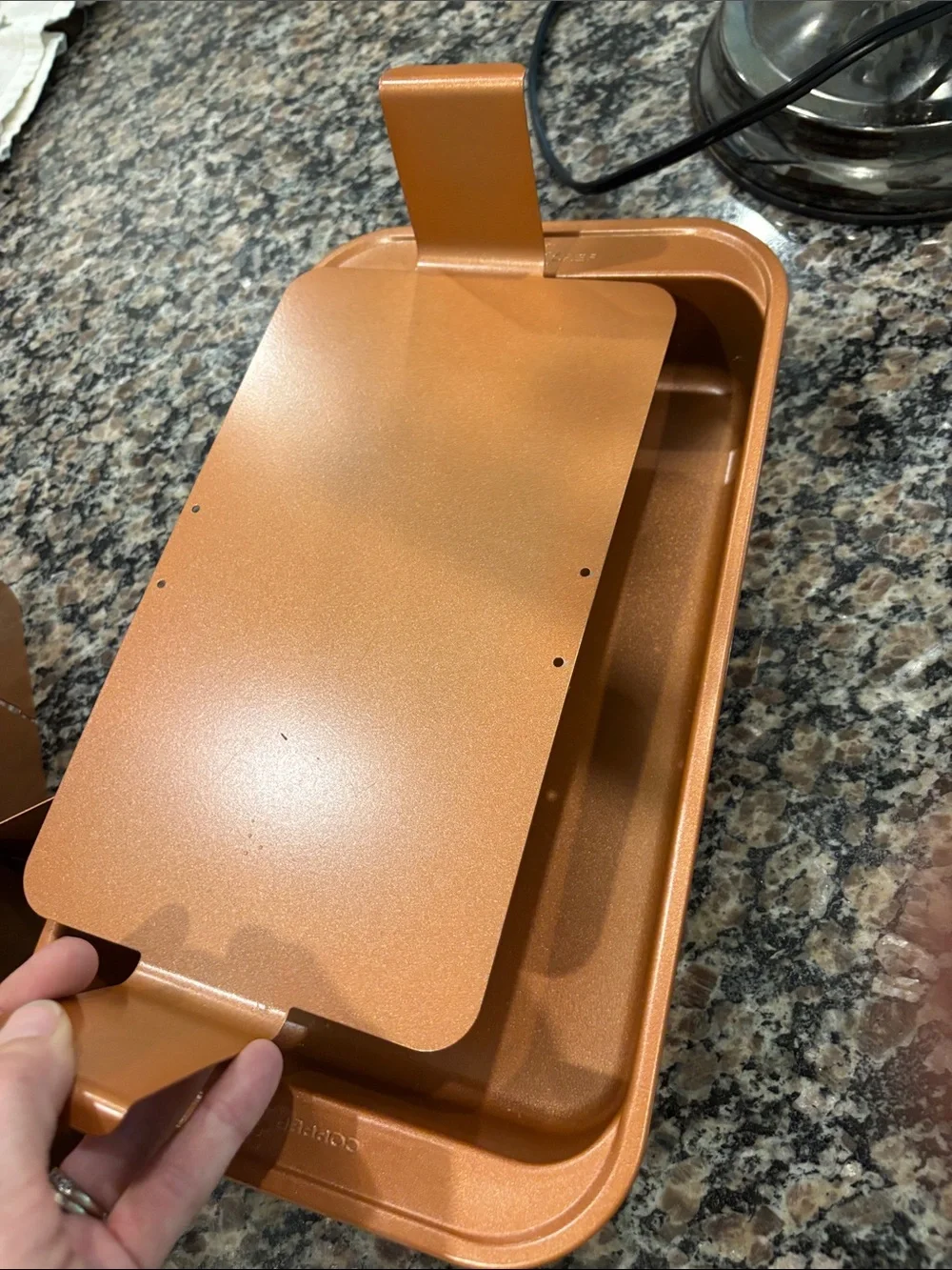 Copper Nonstick Muffin and Brownie Pan with Removable Divider